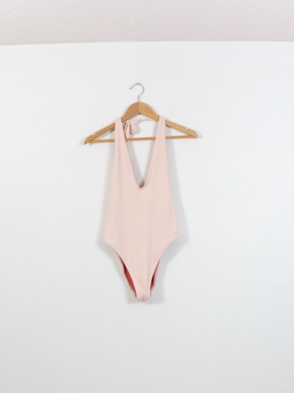 *Aerie Ribbed Knot Halter One Piece Swim Suit